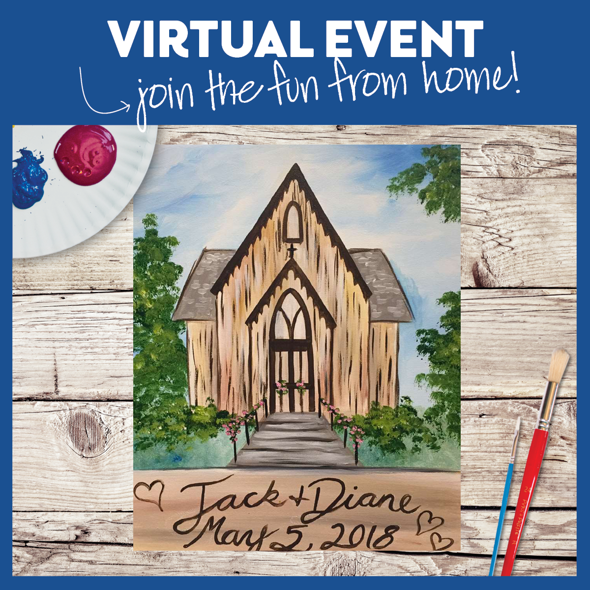 LIVE INTERACTIVE VIRTUAL CLASS - ART KIT INCLUDED (HAVE SUPPLIES? THEN IT'S ONLY $15!)